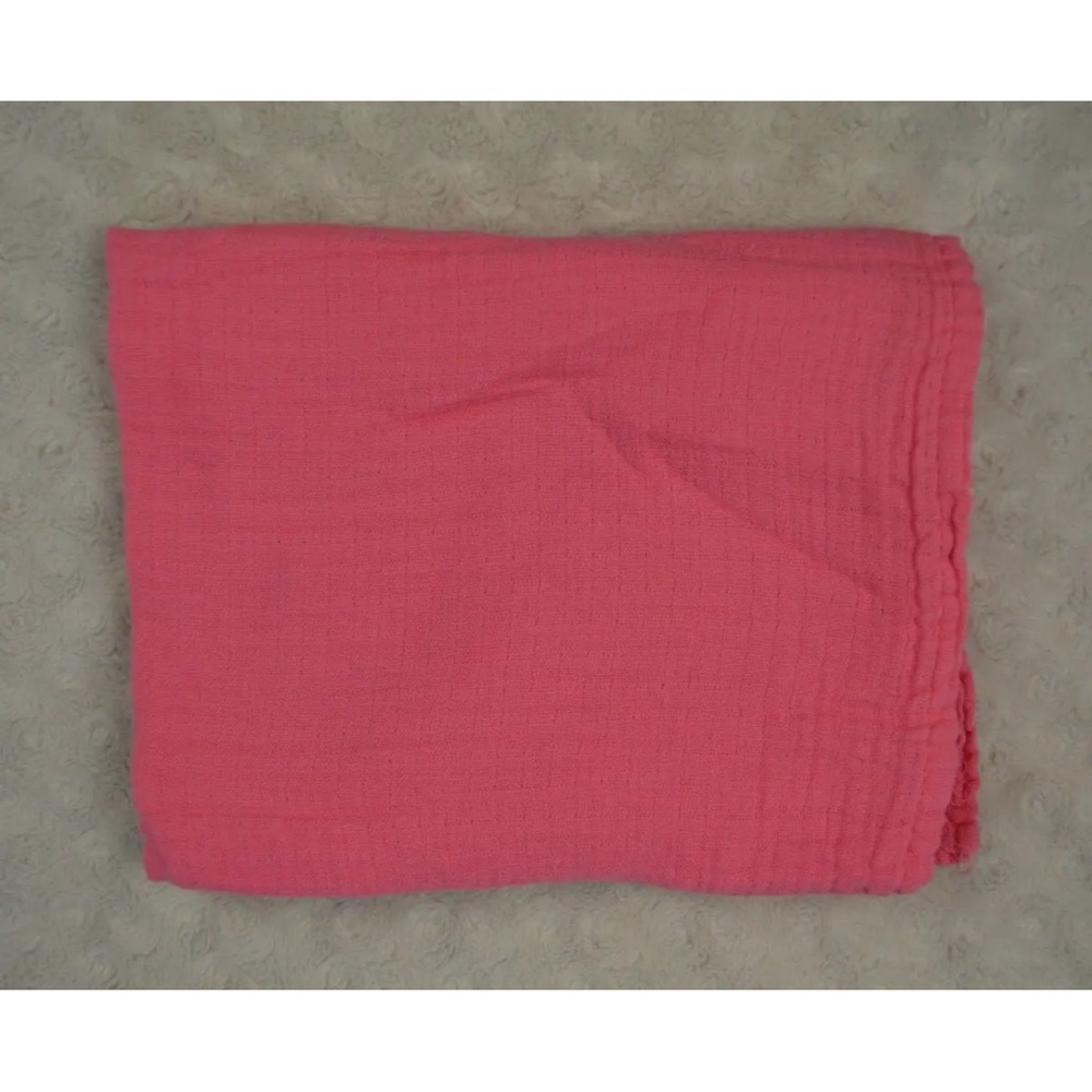 Modern Baby Solid Pink Baby Swaddle Blanket 100% Cotton Muslin Lovey
